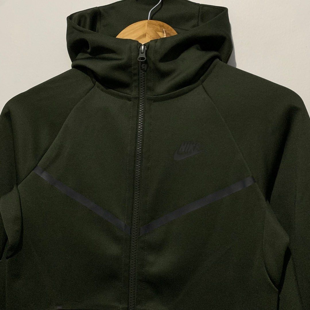 NIKE TECH FLEECE FILL ZIP HOODIE Army Green Babies Kids
