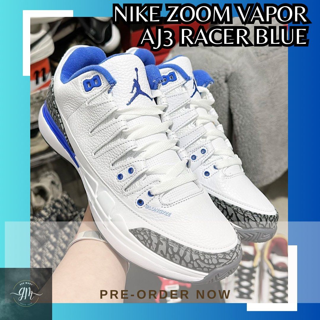 德國🇩🇪直送)Nike Zoom Vapor AJ3 Racer Blue限量版網球鞋得番US7/8