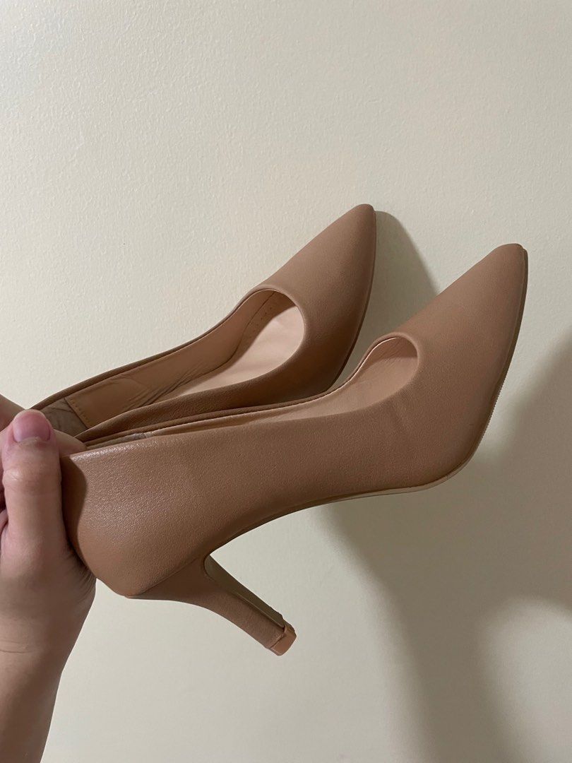 Nude Closed Heels Women s Fashion Footwear Heels on Carousell