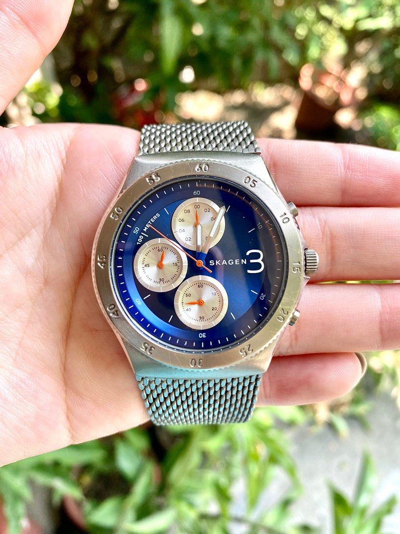 ORIGINAL Skagen SKW6154 Jannik Blue Dial Titanium and Steel