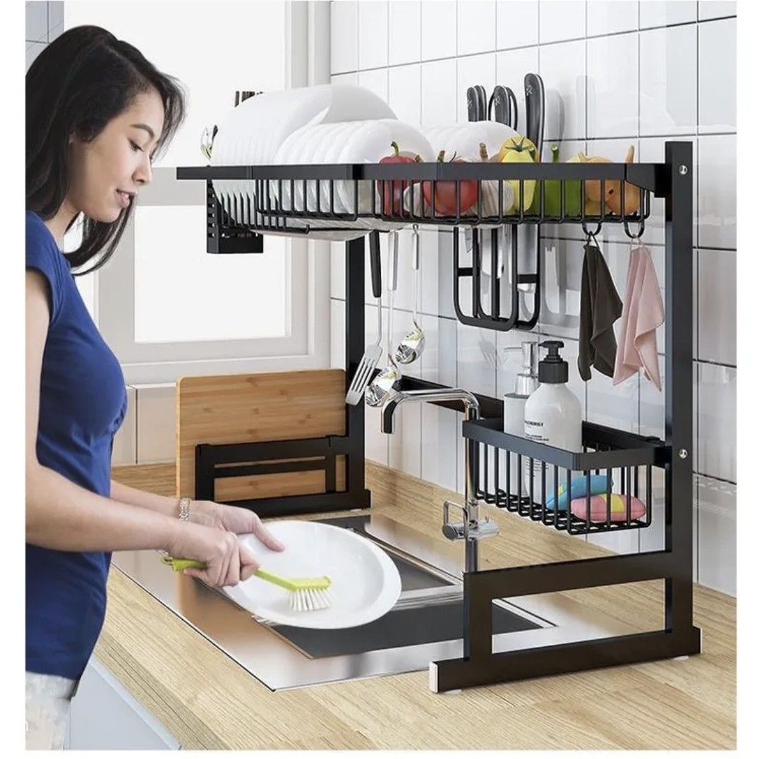 Overhung Racks Overhang Dish Drying Rack Stainless Steel, Furniture & Home Living ...