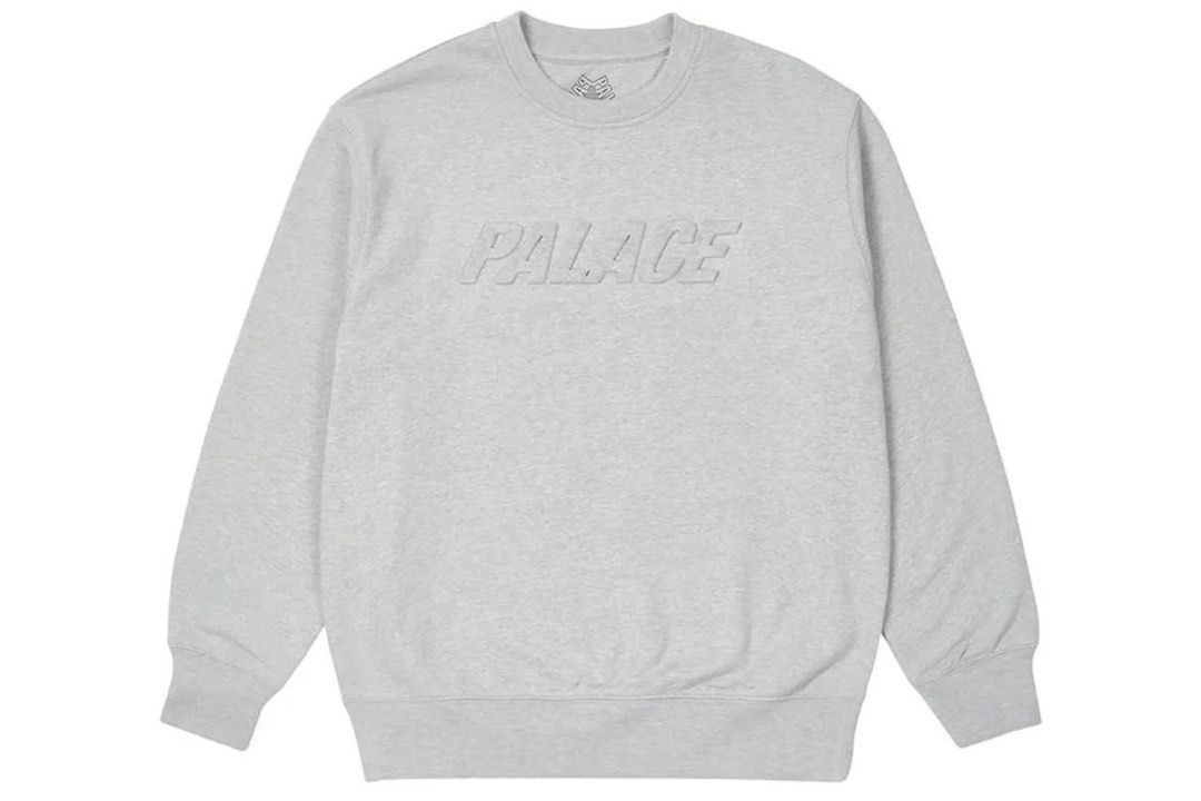 Palace grey sweatshirt store