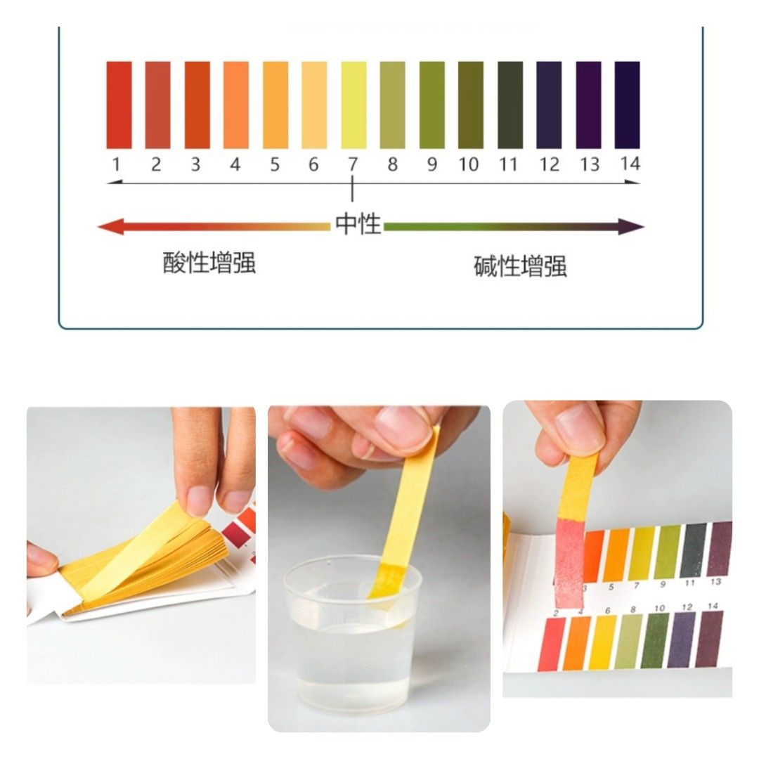 PH 酸鹼度試紙/尿液羊水試紙 / pH檢測試紙 (1本80張) PH test Paper/ pH Test Strips/Urine