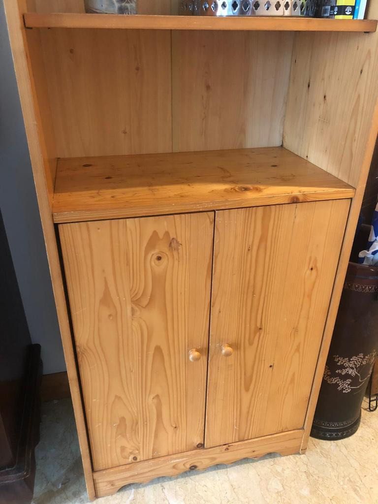 Pinewood storage shelf Bookcase, Furniture & Home Living