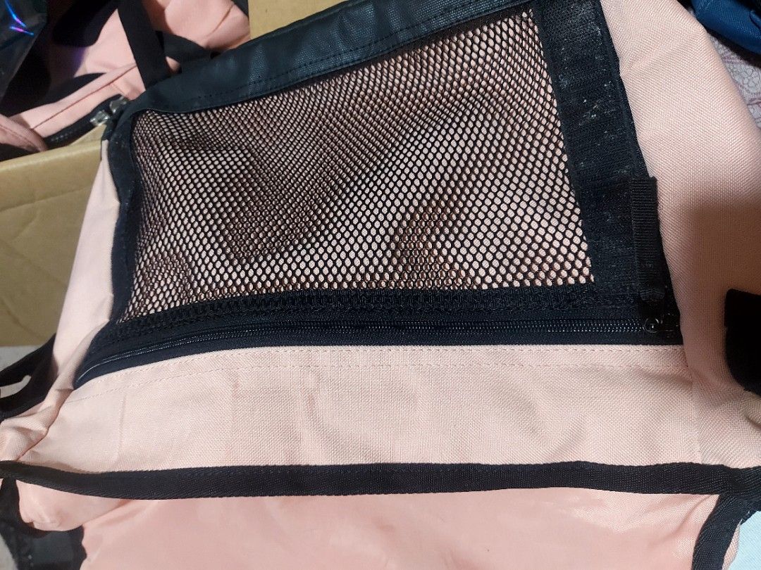 Pink crossbody bag (Category: Carriers & Slings) located in Calamba. Submitted by celsius_413 (Listing ID 1226894438, Image 3). Description: Pink crossbody sling for sale! Maayos pa kapatid to ni NB pink backpack. Still in good condition. RFS: Decluttering MOP: Gcash and BDO.
