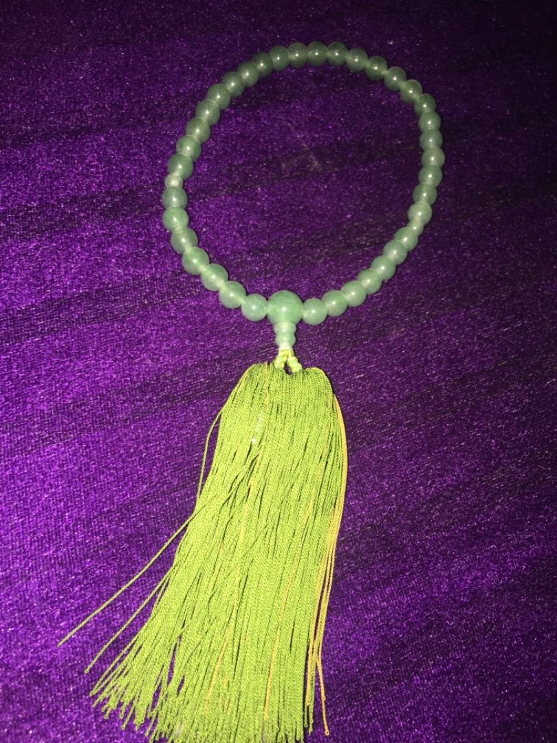 Prayer beads buddha necklace made of imperial jade, Hobbies & Toys