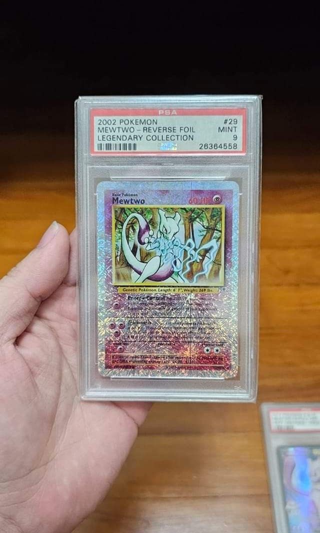 PSA 9 Legendary Collection Reverse Holo Mewtwo, Hobbies & Toys, Toys