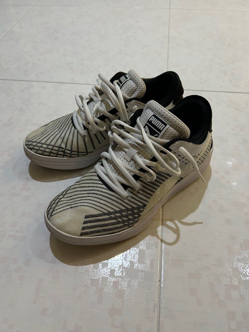 White black puma clyde top