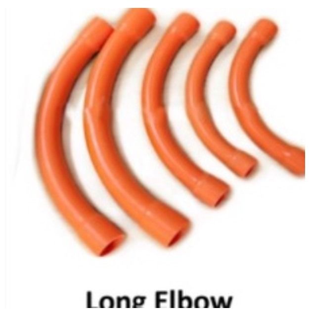 PVC Orange Long Elbow Electrical for Orange pipe Junction box Connector