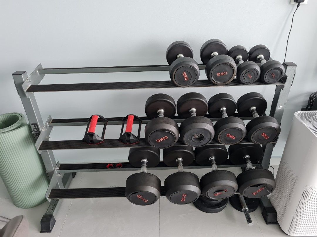 Rack + Weights (All), Sports Equipment, Exercise & Fitness, Weights