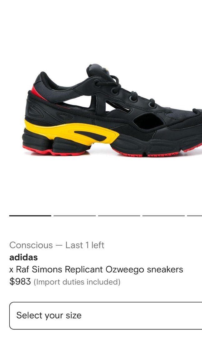 Raf Simons Ozweego Men s Fashion Footwear Sneakers on Carousell