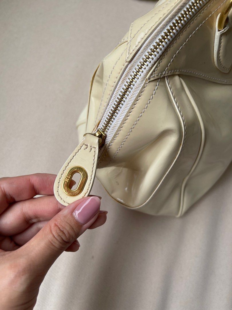 Ralph lauren patent best sale leather handbag