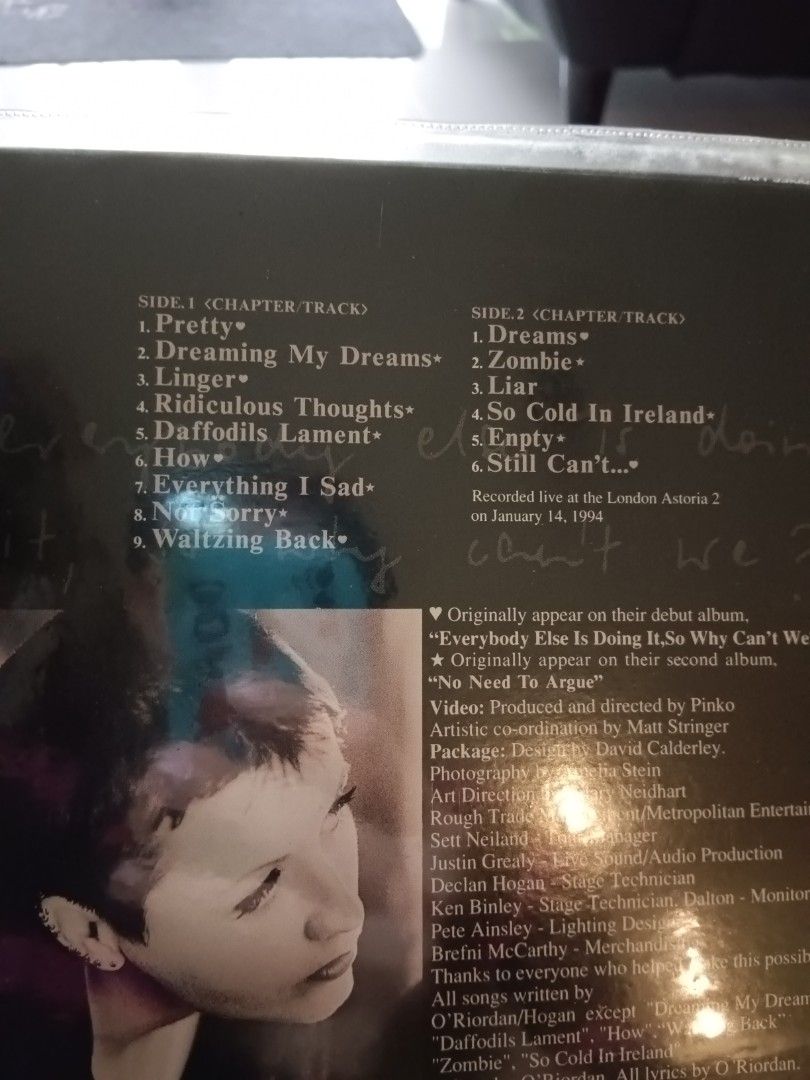 Rare Laser Disc 12 inch Vintage 1995 The Cranberries Live, Near Mint, Concert Videos