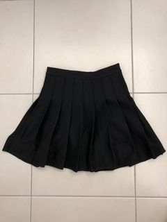 [Raya Sale] Black/Brown Pleated skirt thick  quality