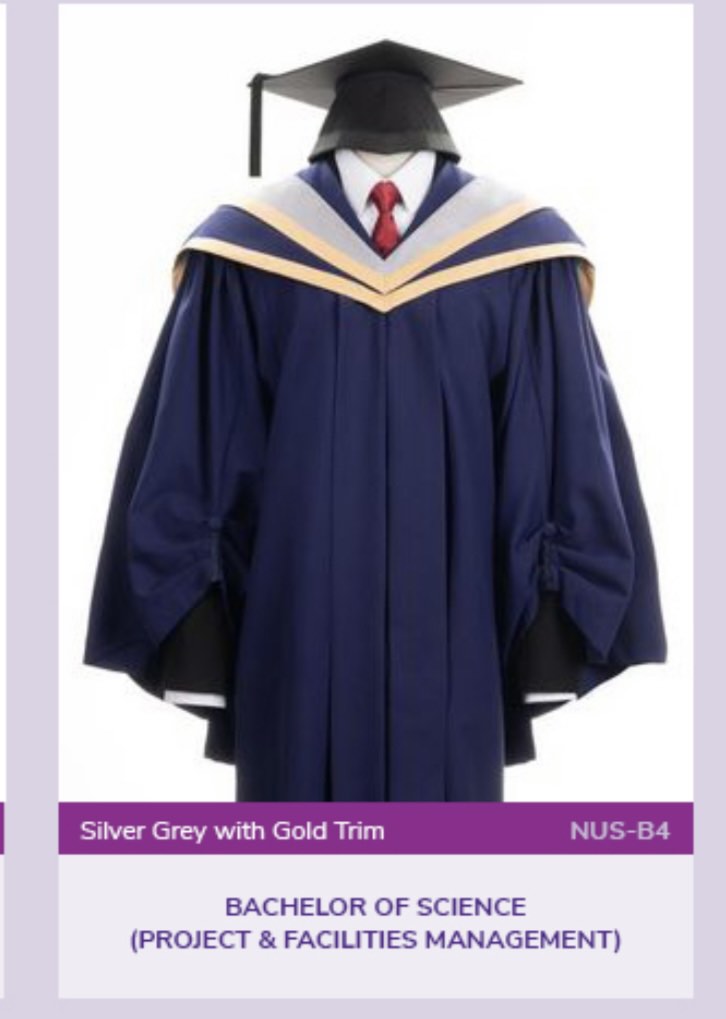 Rental NUS Graduation Gown Project and Facilities Management, Women's