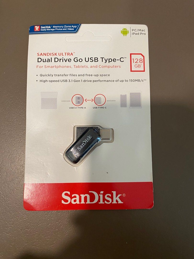 Sandisk Ultra Dual Drive Go Use TypeC(128GB) (USB to TypeC