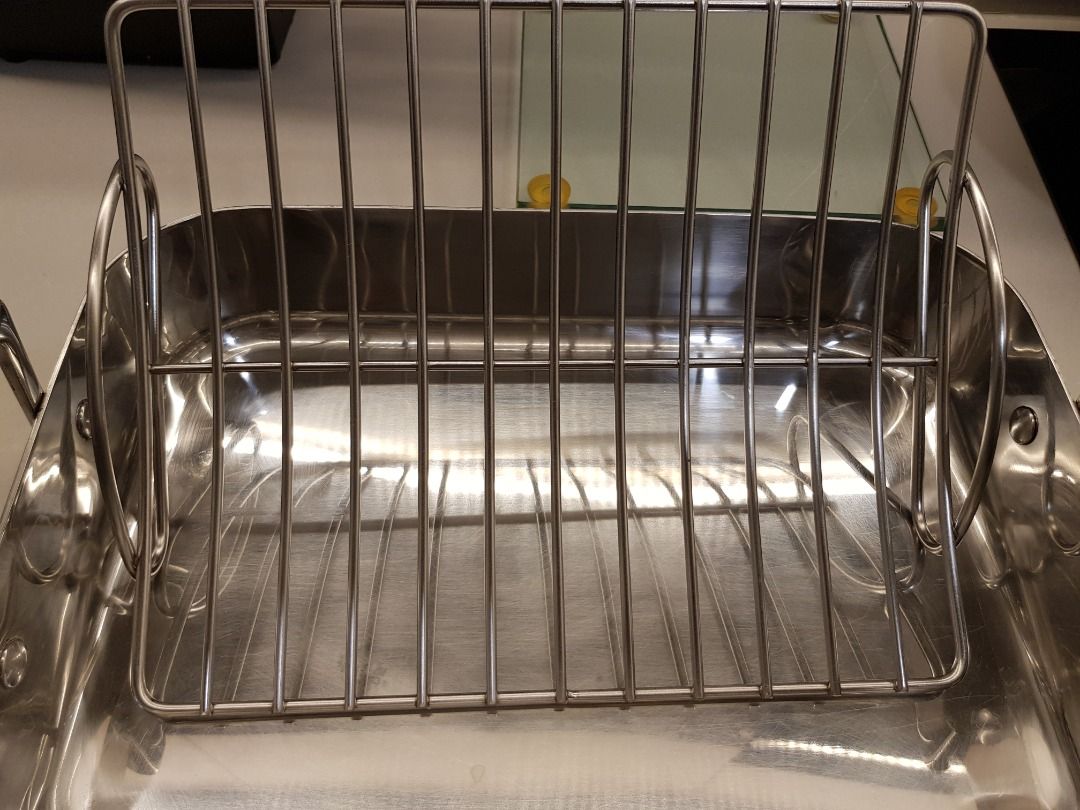 SCANPAN Fusion 5 stainless steel n35x26cm Roasting Pan plus roasting