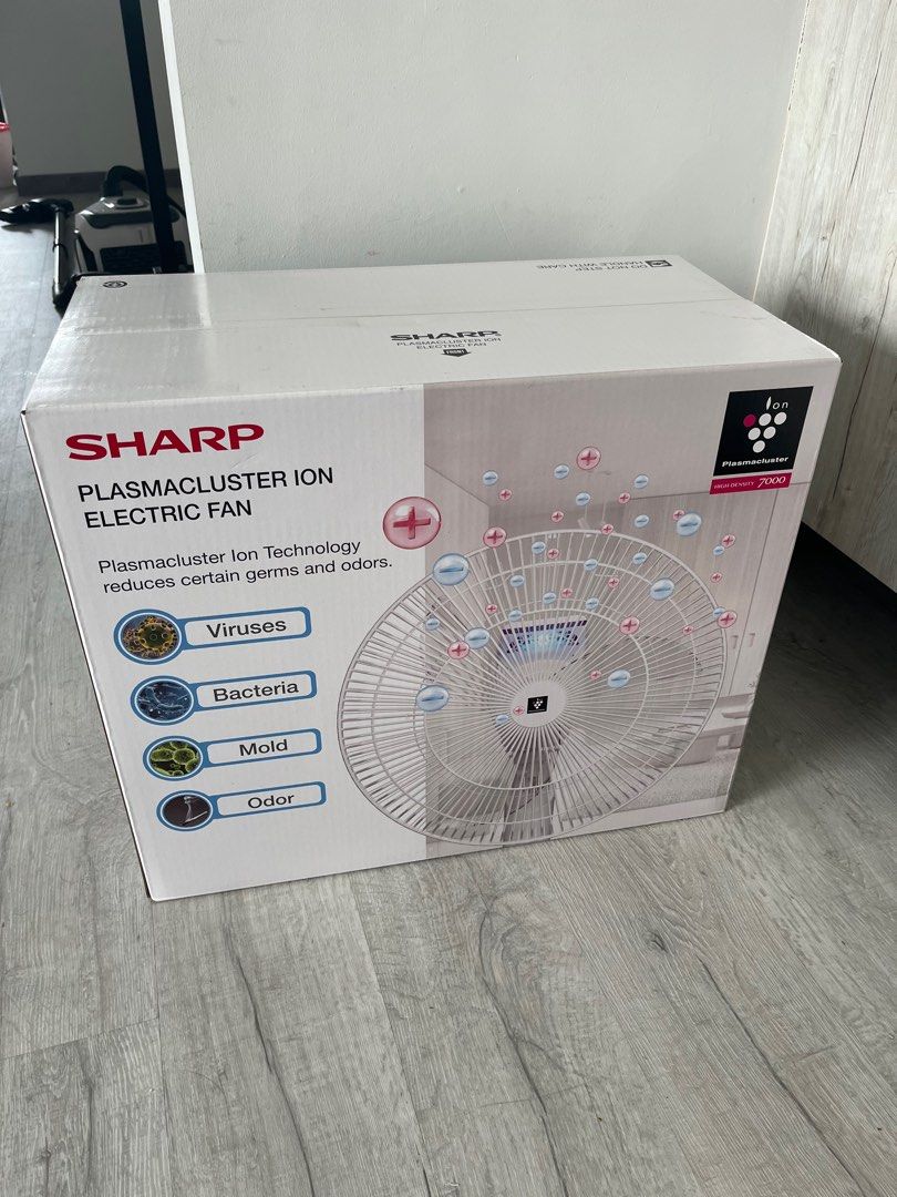 Sharp Plasmacluster ion electric standing fan (PJIGS16M) white
