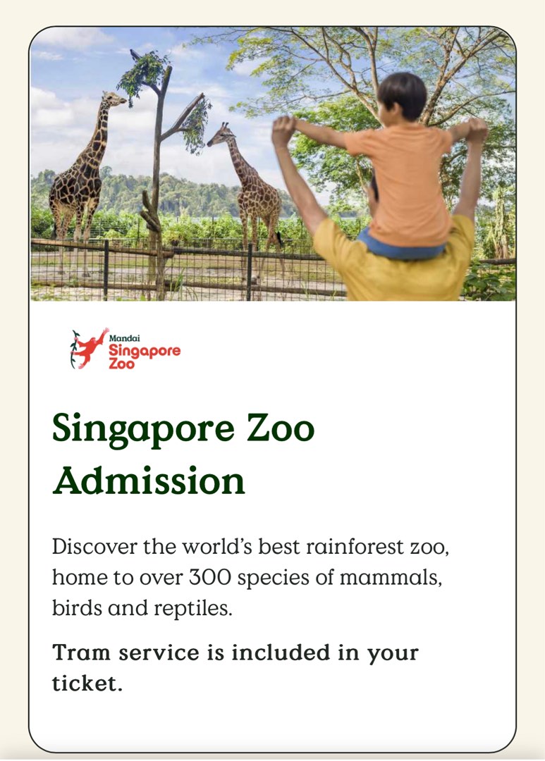 Singapore Zoo Ticket for Child Only, Tickets & Vouchers, Local