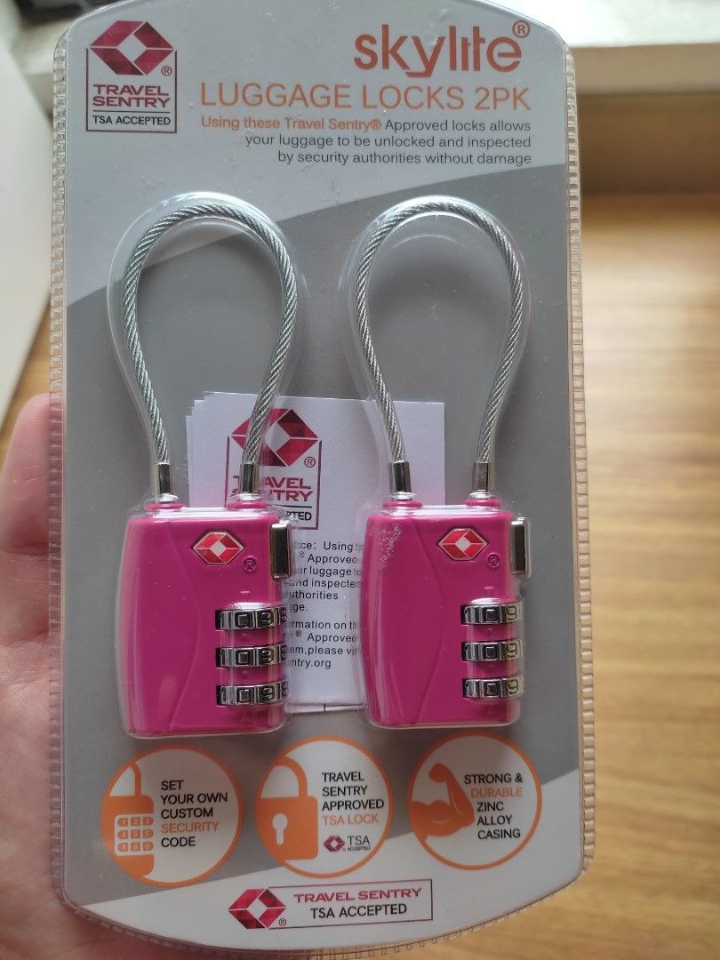Skylite Luggage Locks 2PK, Furniture & Home Living, Security & Locks