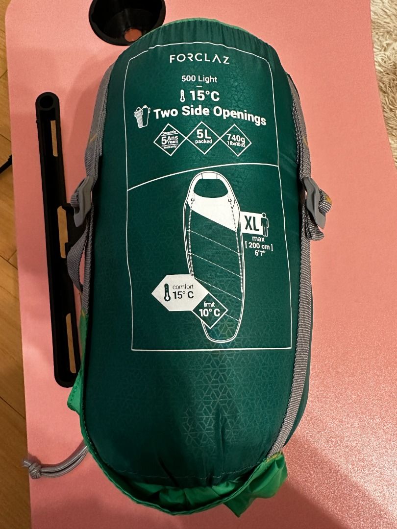 Bag 500 Light 15°C Green | Decathlon | FORCLAZ, 運動產品, 行山及露營- Carousell