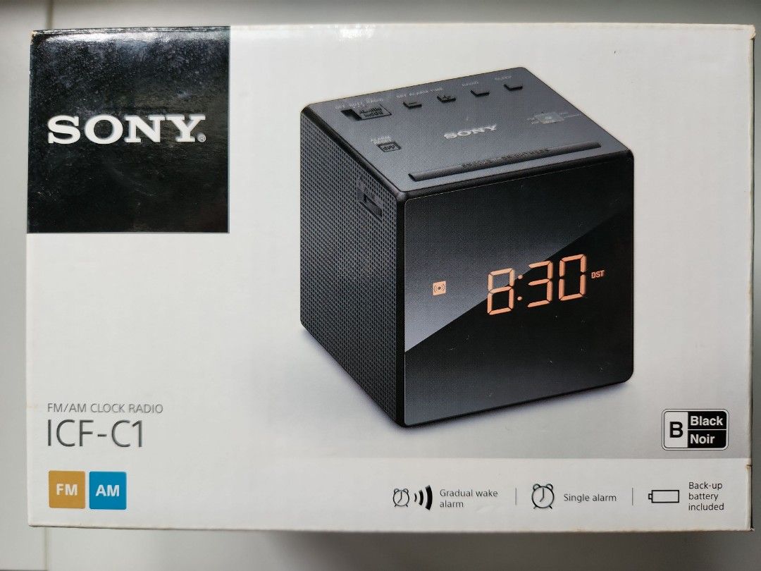 Sony FM/AM clock radio ICFC1, Furniture & Home Living, Home Decor