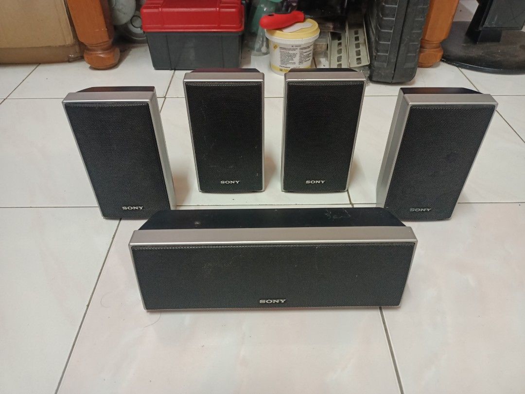 Sony home theater speaker (5 pcs), Audio, Soundbars, Speakers & Amplifiers on Carousell