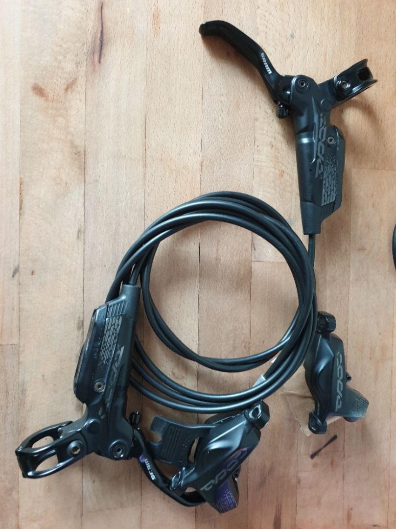 SRAM Code R (Category: Bicycles) located in Singapore. Submitted by snipeon (Listing ID 1226951375, Image 1). Description: One pair of sram code R. Brakes has been to trail and back so expect marks accordingly. Still fully functional..