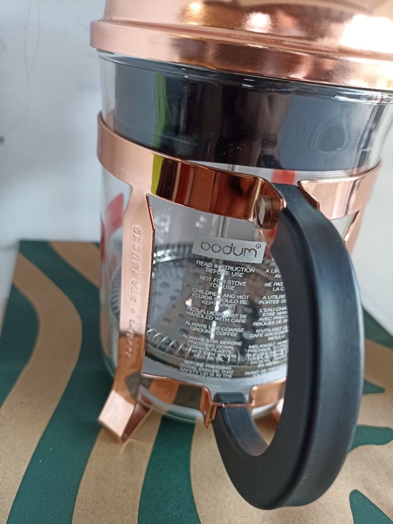 Starbucks x BODUM French coffee press 0.5L copper/gold, TV & Home