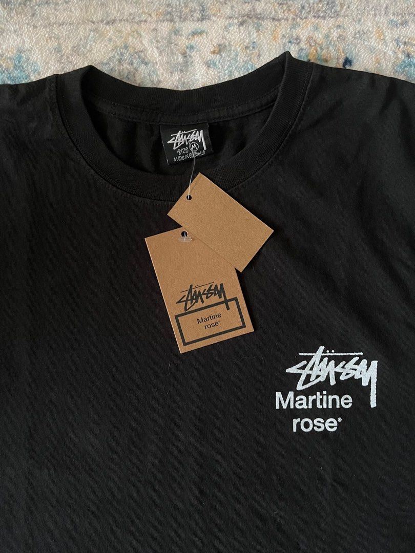 Stussy x Martine Rose black tee t shirt, Men's Fashion, Tops