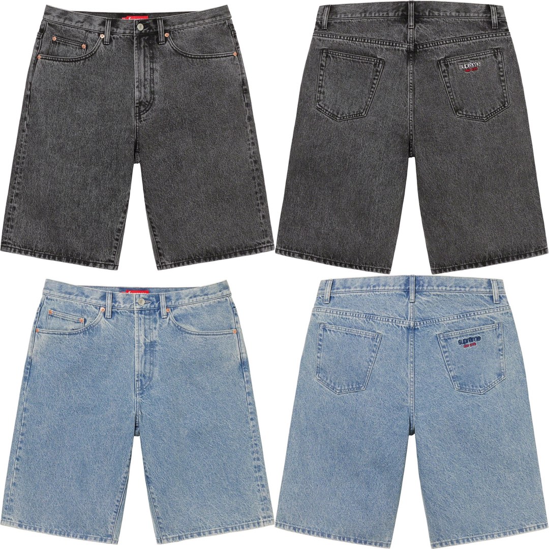 Supreme hot sale denim shorts