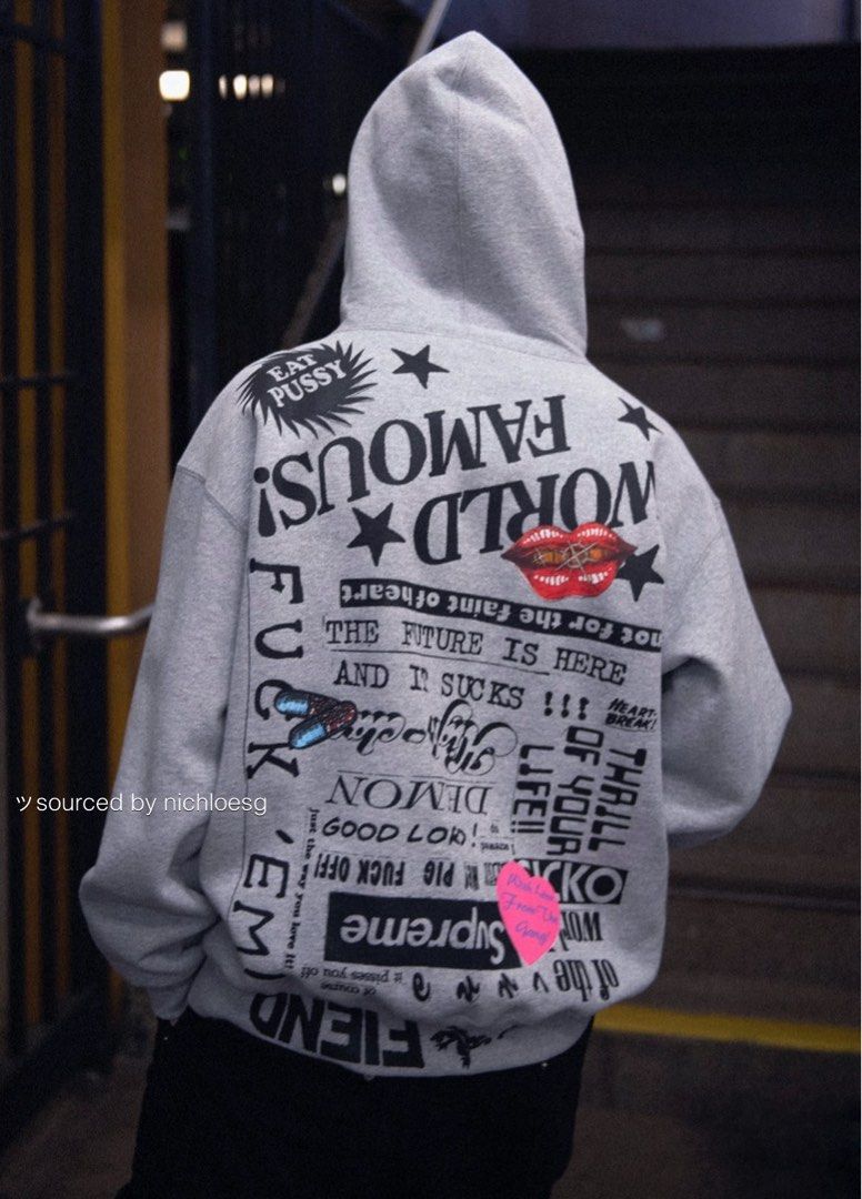 SUPREME FIEND HOODED SWEATSHIRT, Men