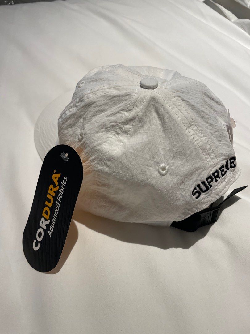 全新］Supreme S logo 白色Cap帽CORDURA, 名牌, 飾物及配件- Carousell