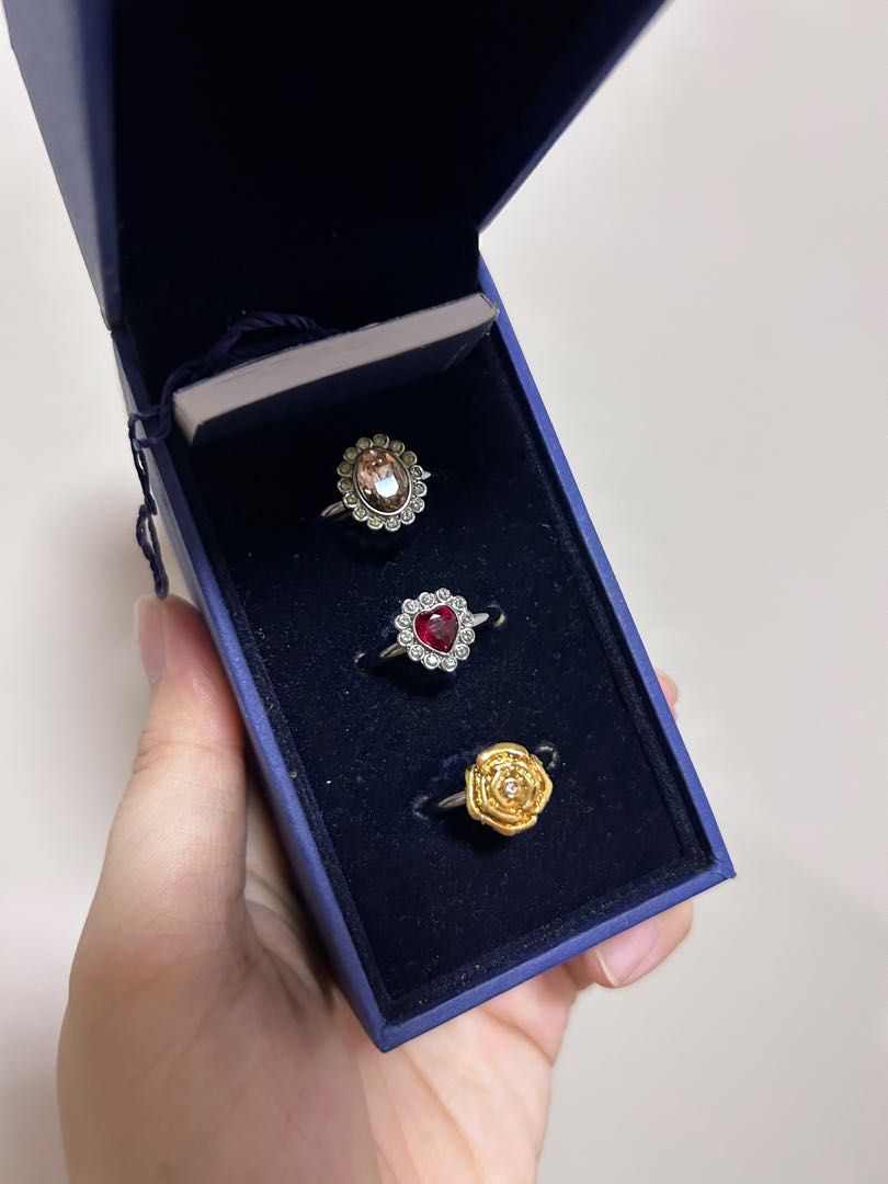 Swarovski set sales of 3 rings