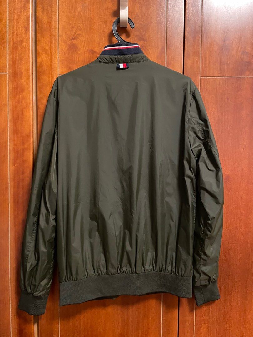 tommy hilfiger green bomber jacket