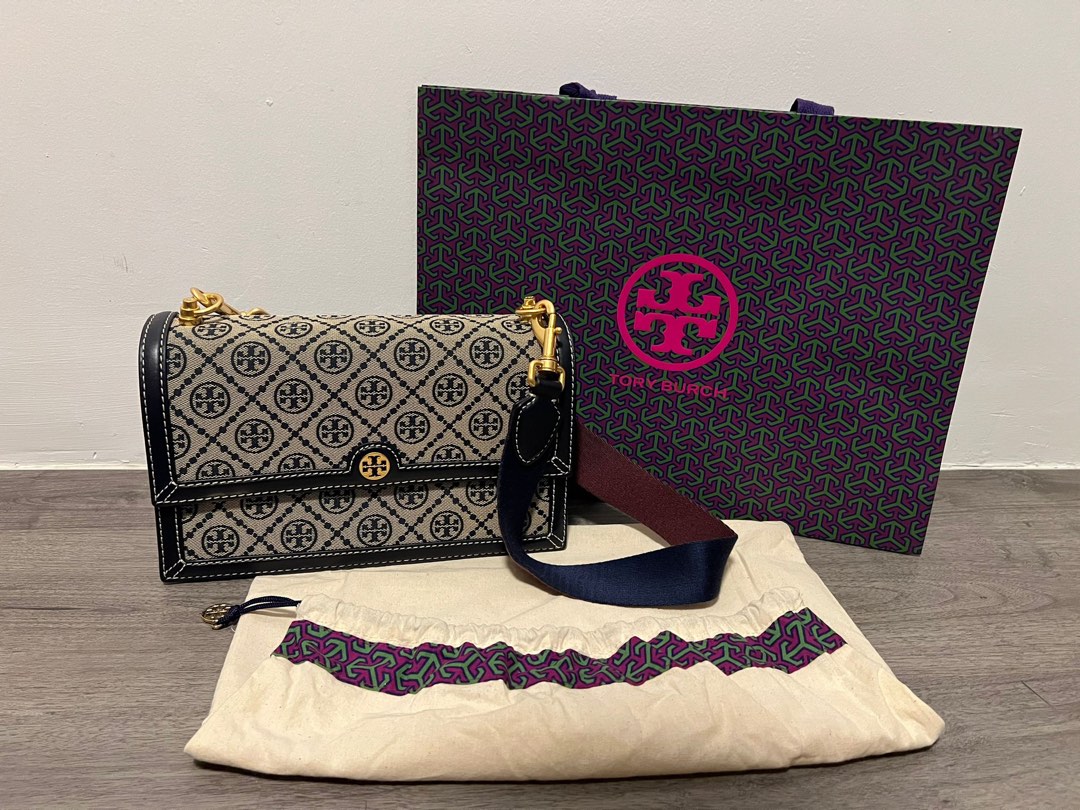 T Monogram in Jacquard with Fine Leather Trim Zip Camera Bag (Tory Burch  79356), Women's Fashion, Bags & Wallets, Cross-body Bags on Carousell