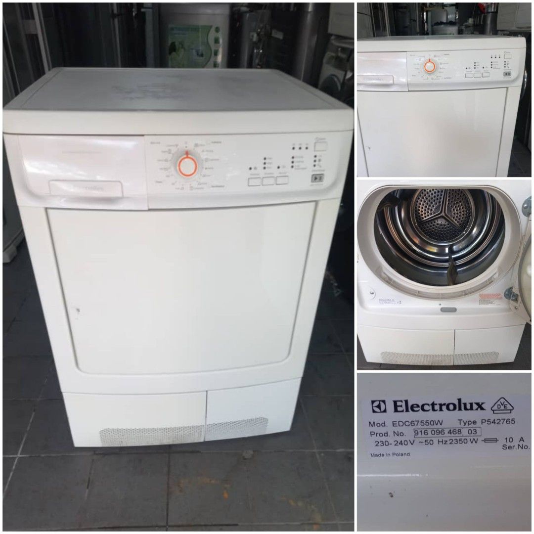 Used Electrolux condenser clothes dryer 7.0kg, pengering baju drying