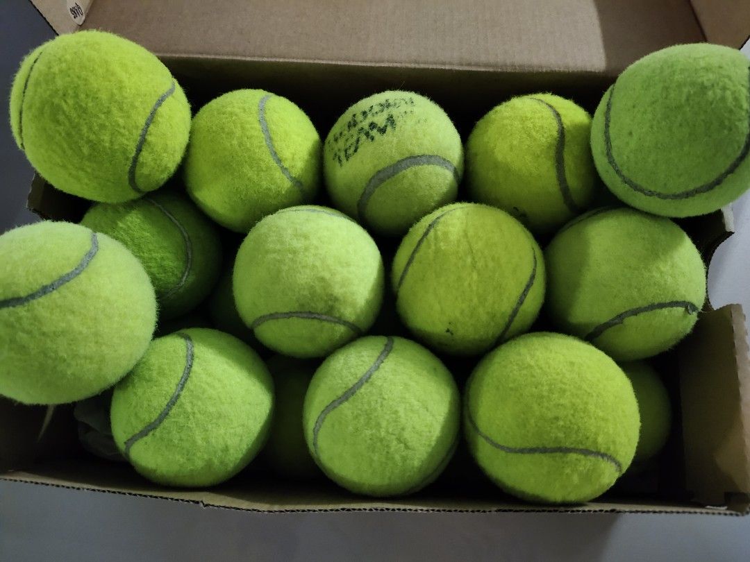 $0 3 Used Tennis Balls Sports Equipment Sports Games Racket Ball