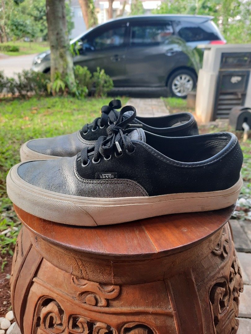Vans authentic vans era suede black silver 39 Fesyen Wanita
