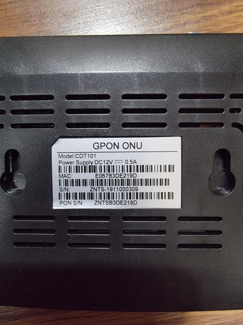 ViewQwest Modem GPON ONT (CDT101), Computers & Tech, Parts