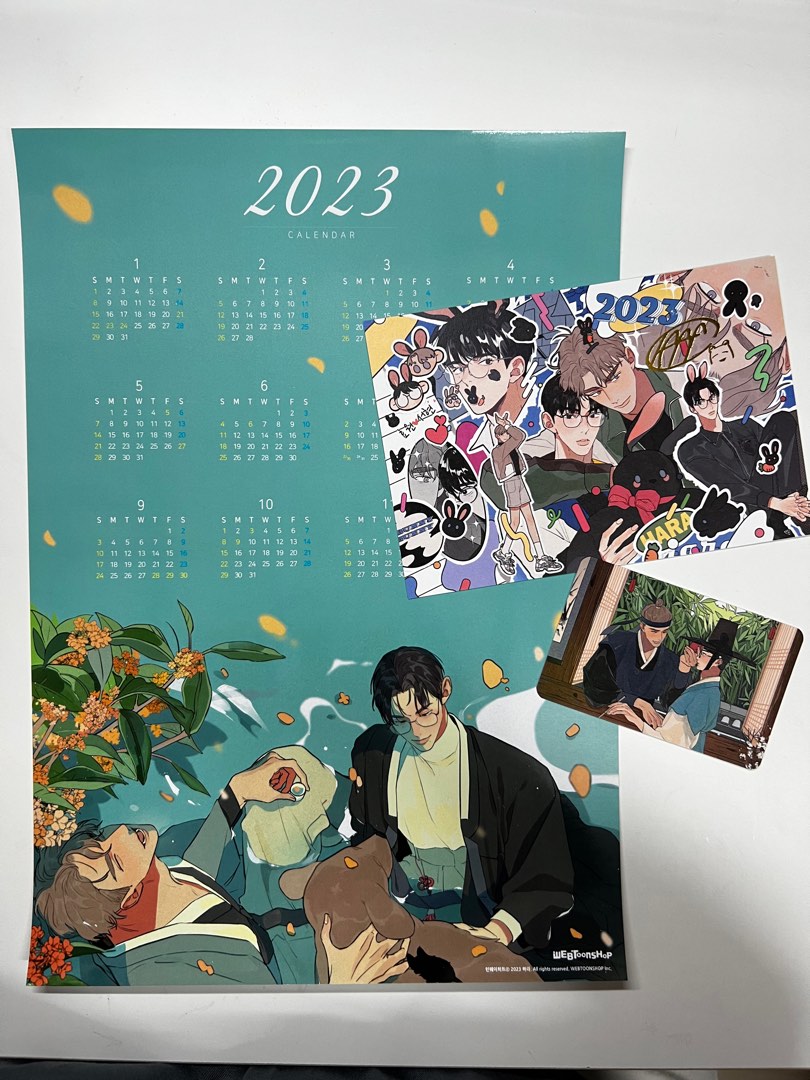 Webtoon 2023 Collaboration Calendar - Postcard & A4 Calendar, Hobbies ...