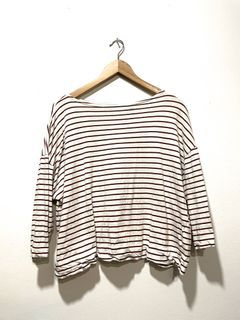 Whimsigirl Striped 3 quarter sleeves top in XXL