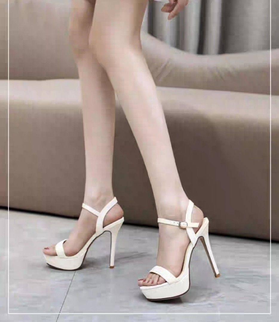 White discount evening heels
