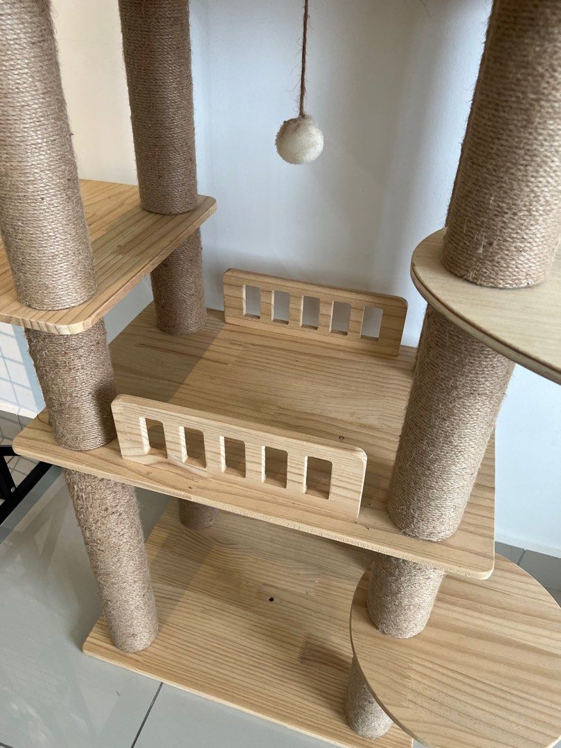 Wooden Cat Tree (Large), Pet Supplies, Homes & Other Pet Accessories on