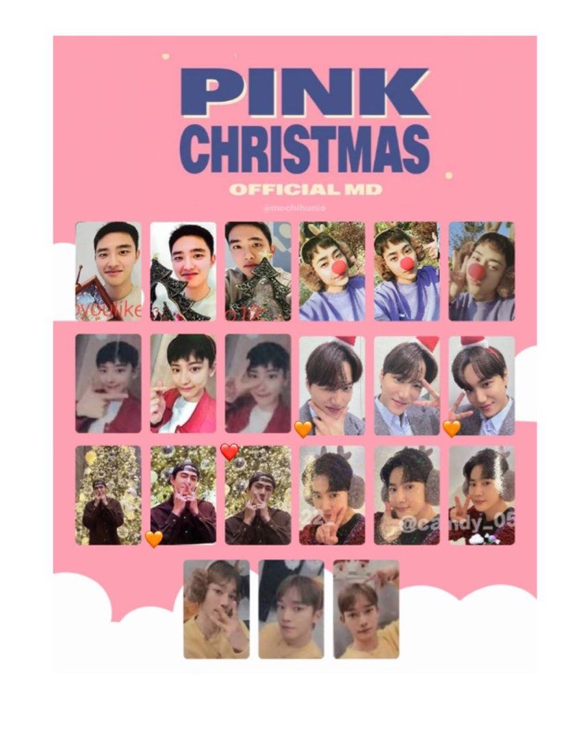 WTT EXO SM Pink Christmas Photocard, Hobbies & Toys, Memorabilia