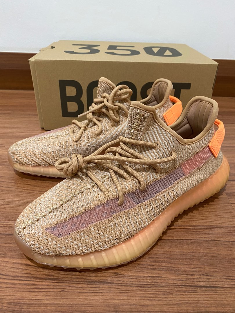 Yeezy Boost 350 V2 Clay (SIZE UK8), Men's Fashion, Footwear ...