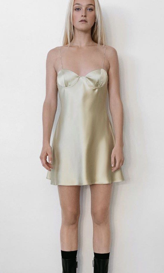 zara gold satin dress Zara | Dresses | Nwot Gold Zara Longsleeve Satin Dress