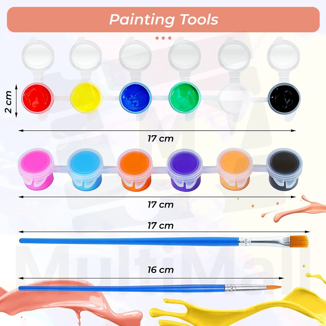 Acrylic Paint Set,Acrylic Paint Strips Set for Kids&Adults,with Lids Craft Mini Paint Strips,15 Set 8 Colors Washable Filled Paint,Creative Paint