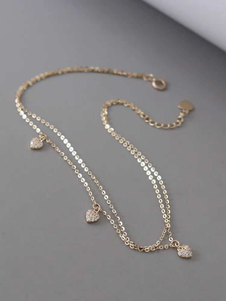 Gold cheap heart anklet