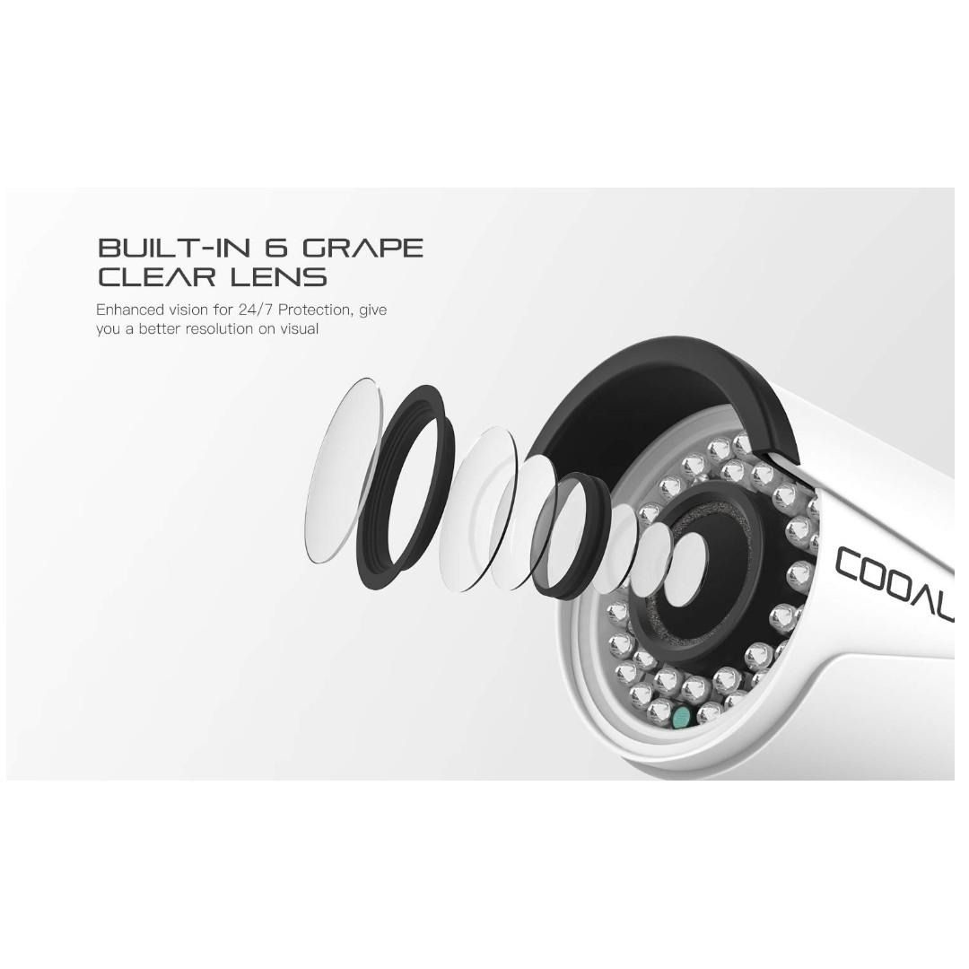 2746) COOAU WIFI SECURITY OUTDOOR IP CAMERA WIRELESS SURVEILLANCE